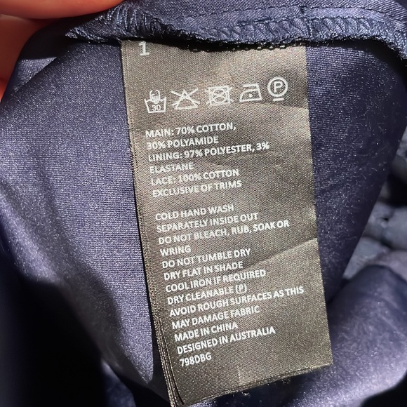 BARDOT JUNIOR ! Girls Mila Mini Lace Dress In Navy (8) - Picture 8 of 8